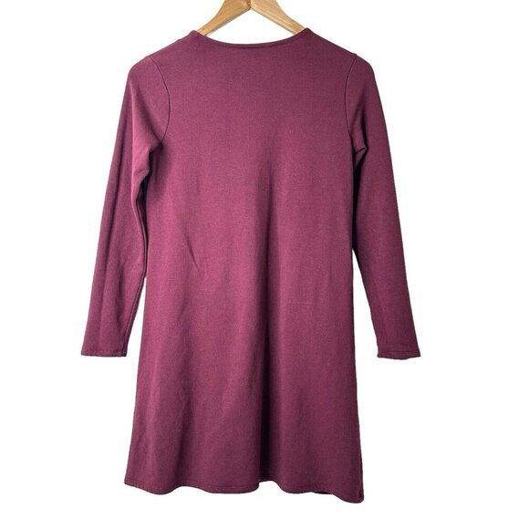 Lot Of 2 J Jill A Line Dress Pockets Knee Length Size XSP Burgundy Model Blend - Picture 4 of 14